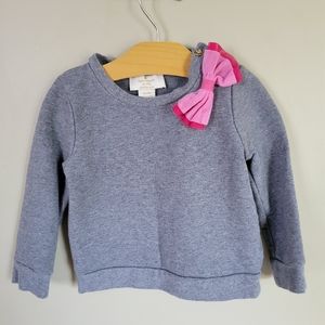 Kate Spade Gray Sweatshirt with Pink Bow